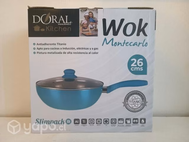 Wok montecarlo 26 cm titanio