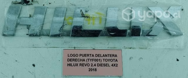 Logo Puerta Delantera Derecha (TYF001) Toyota Hilu