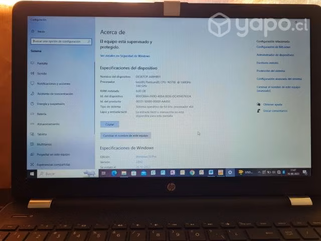 Notebook HP 8GB Ram
