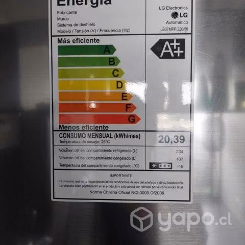 Refrigerador Lg 341 litros