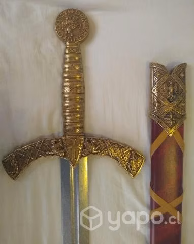 Espada Medieval , Caballero Cruzado, Con Vaina - Imagen 2