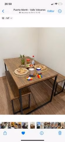 Mesa con bancas