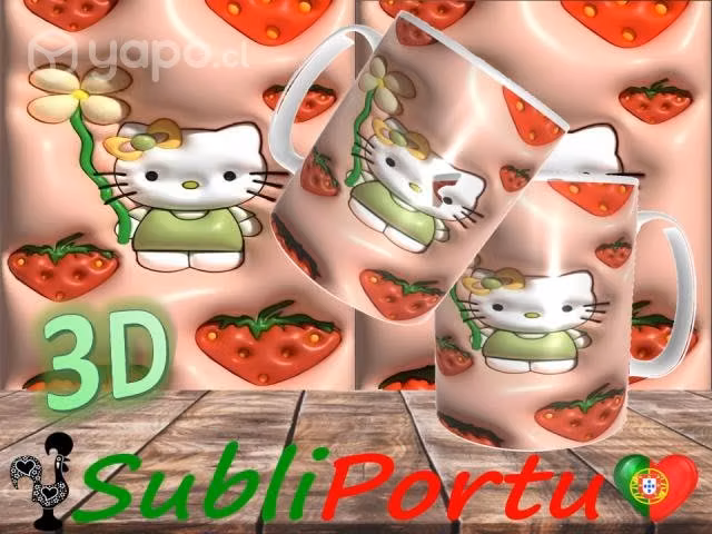 Tazas O Tazones Diseño 3D De Hello Kitty, Pequeño