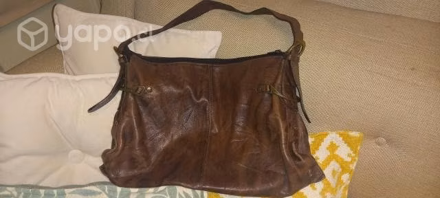 Cartera Cuero color Café