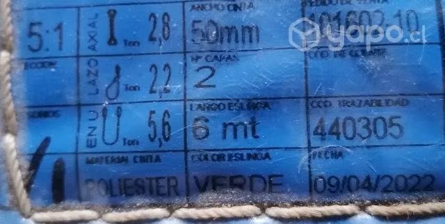 Eslinga 6mt