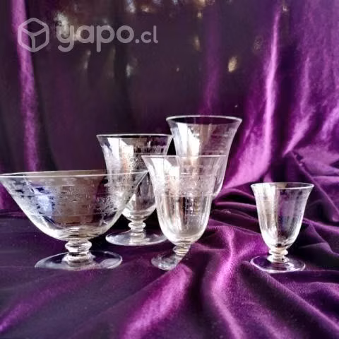 Juego de copas cristal muselina para 6