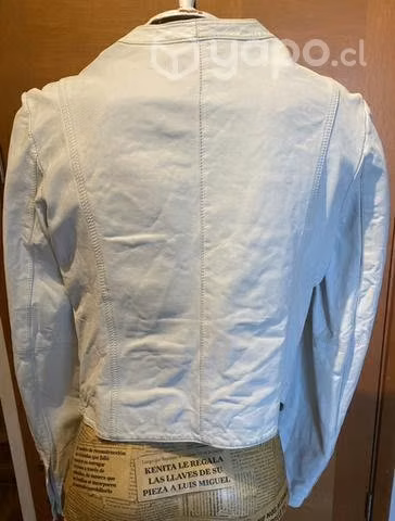 Chaqueta cuero prune