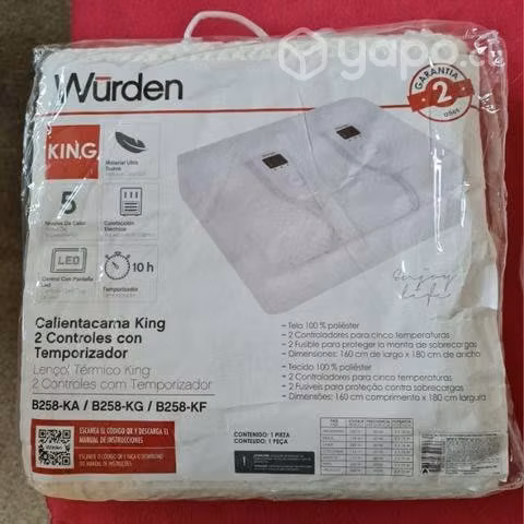 Calientacama King marca Wurden con controles Nuevo