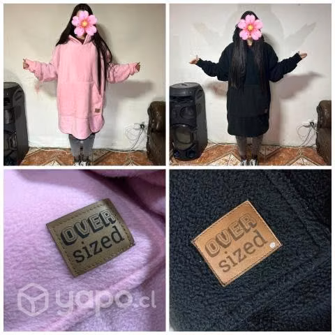 Poleron tipo frazada oversize