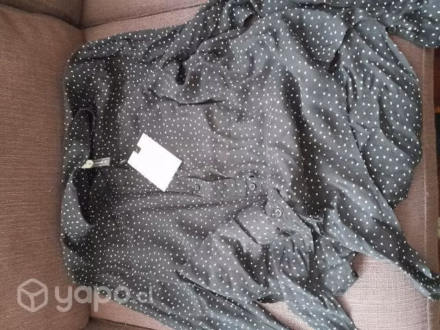 Blusa Opposite de nudo negra manga larga nueva