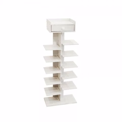 Organizador con cajon zapatera madera 7 niveles