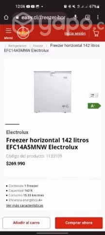 Congelador Modelo M150/ EFC14A5MNW