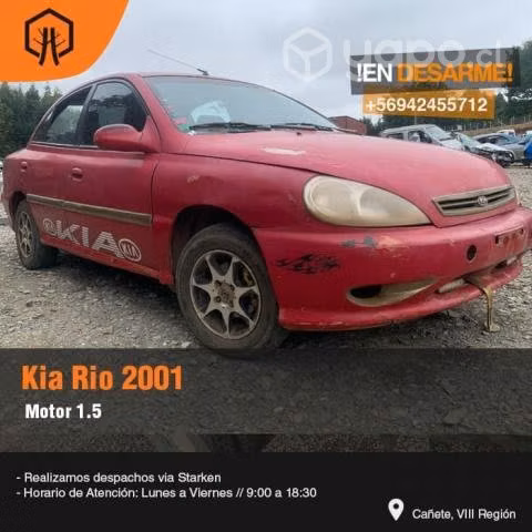 Tubo escape kia rio 2001