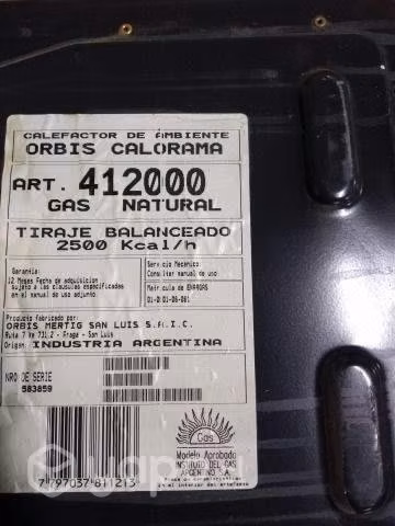 Calentador orbis calorama impecable