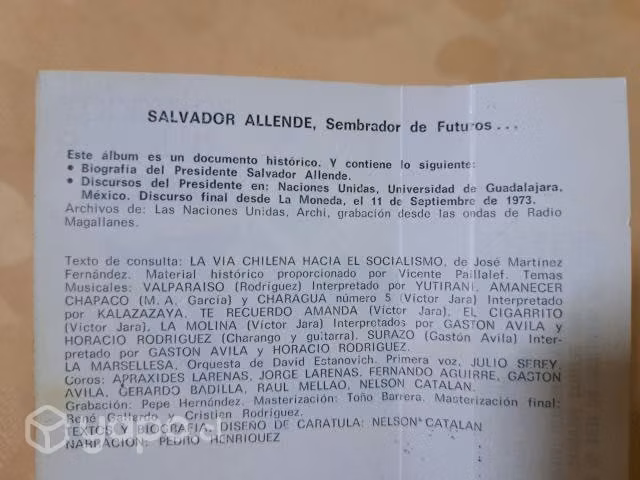 Mt300: tape salvador allende sembrador de futuros