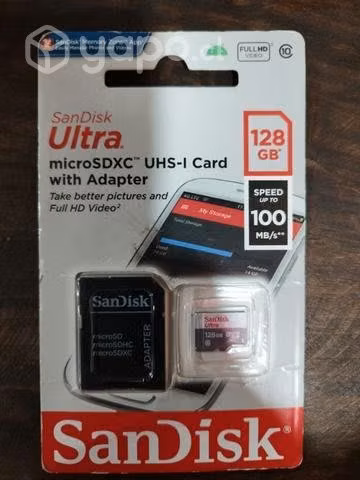 Tarjeta de memoria marca SanDisk de 128 GB