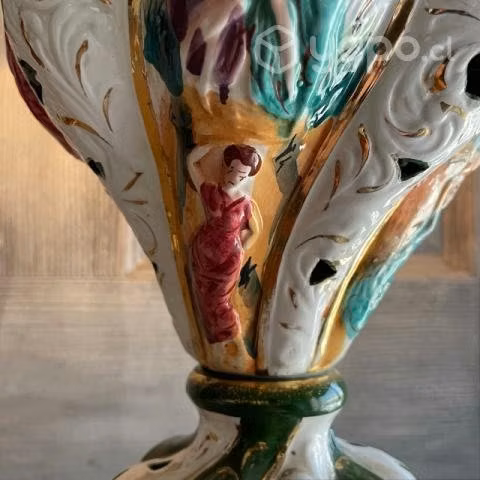 Antigua lámpara italiana capodimonte