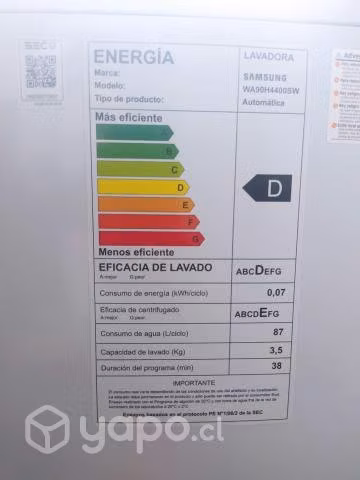 Lavadora Samsung Wobble 9 kg