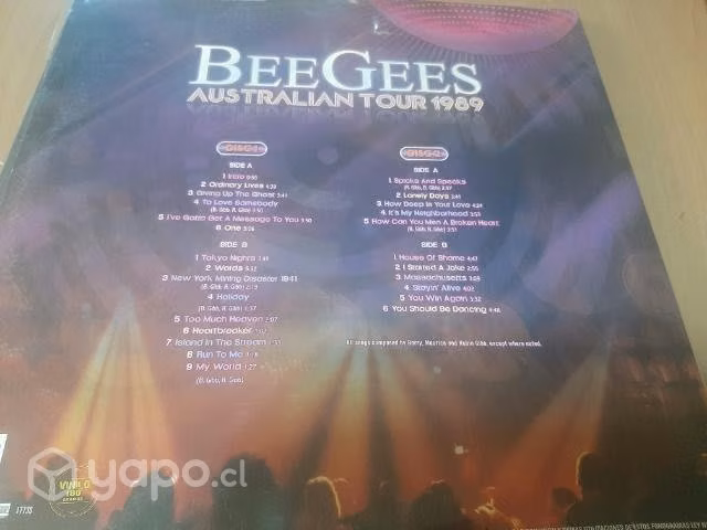 Vinilo de los BEEGEES AUSTRALIAN TOUR 1989 DOBLE V