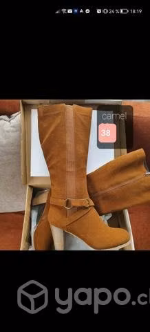 Botas cuero camell