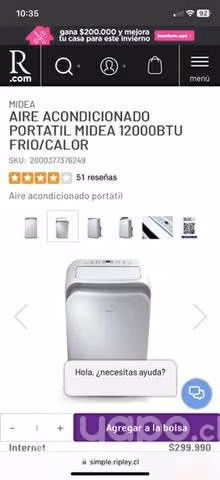 Aire acondicionado frio/calor portatil miidea - Imagen 6