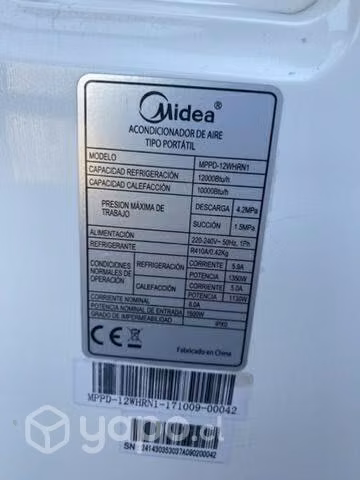 Aire acondicionado frio/calor portatil miidea - Imagen 4