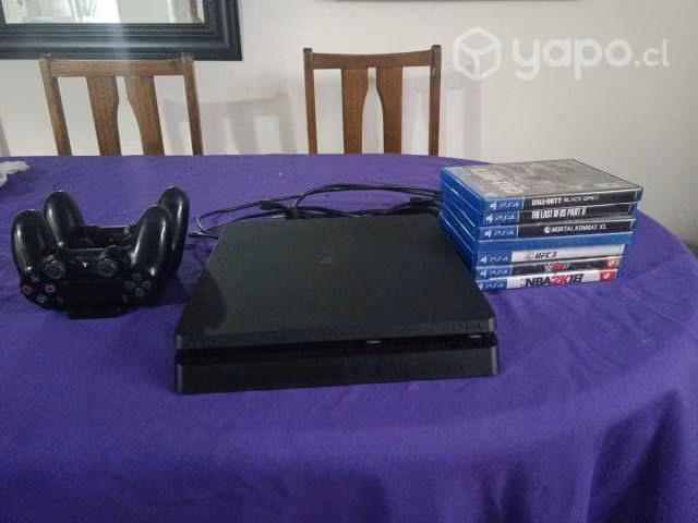 Play 4 Slim 1 tb, 2 mandos y 8 juegos