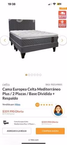 Cama 2 plazas CELTA