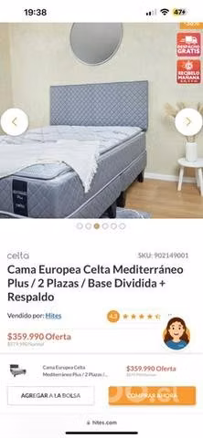 Cama 2 plazas CELTA