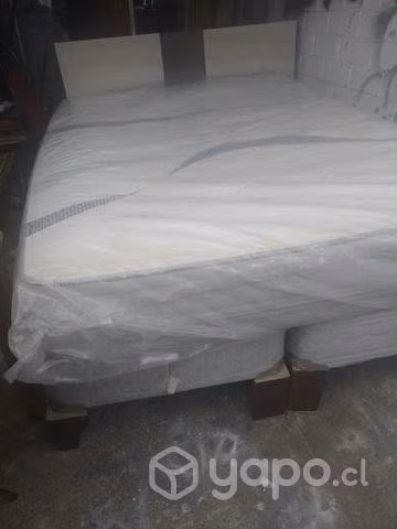 Cama de dos plazas europea colchón Bosch en buenas