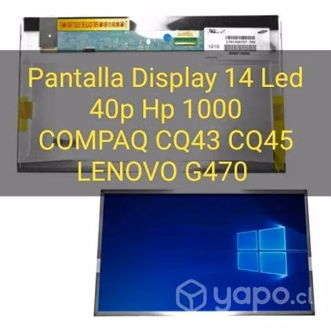Pantalla hp 1000 compaq cq45 y muchos mas