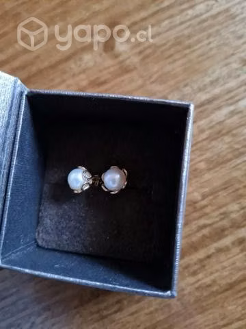 Hermosos aros nuevos 18 KT PERLA CULTIVADA CANASTI - Imagen 5