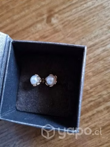Hermosos aros nuevos 18 KT PERLA CULTIVADA CANASTI - Imagen 4