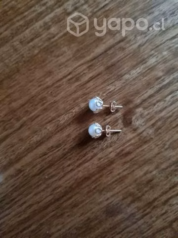 Hermosos aros nuevos 18 KT PERLA CULTIVADA CANASTI - Imagen 2