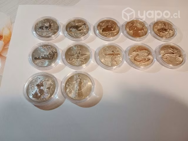 Monedas del zodiaco. 12 signo del horoscopo