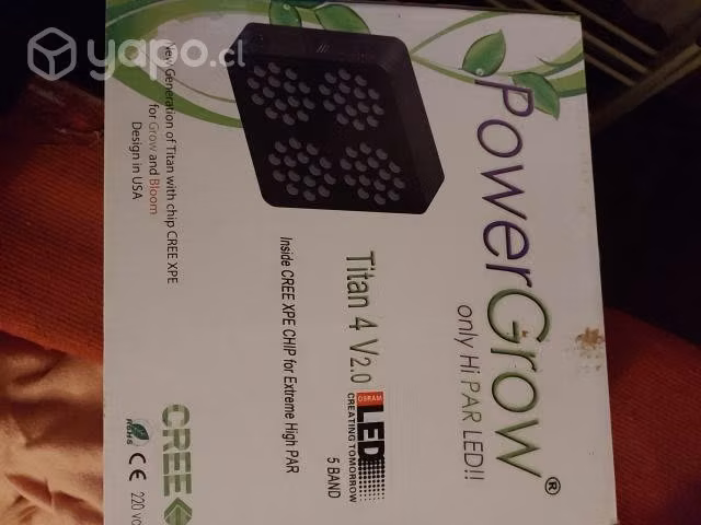 Lámpara led power grow, usado y funcionando bien.