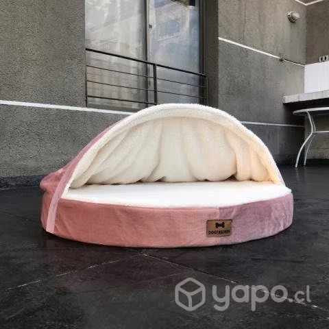 Cama Cueva Iglú Capucha Perros Mascotas Mediano