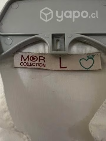 Blusa Larga Marca Mor Talla L Blanco