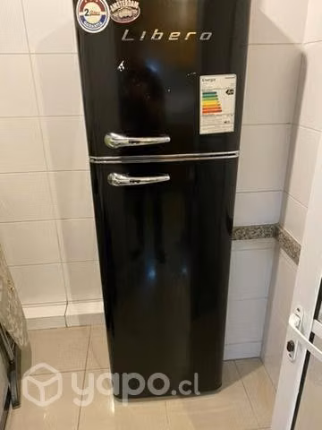 Refeigerador libero retro negro 280l como nuevo