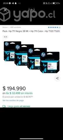 Tintas impresora HP T120 T520 - Imagen 2