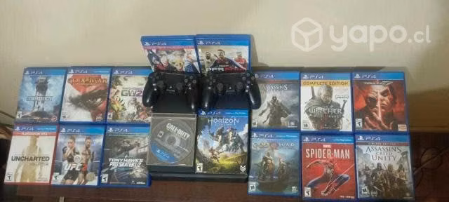 PlayStation 4 + 16 juegos físicos