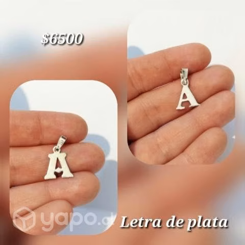 Colgantes Letras de plata