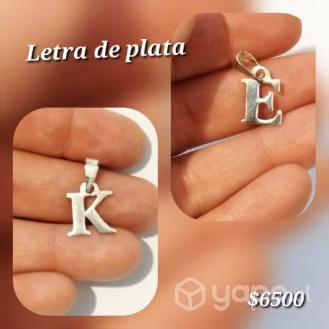 Colgantes Letras de plata
