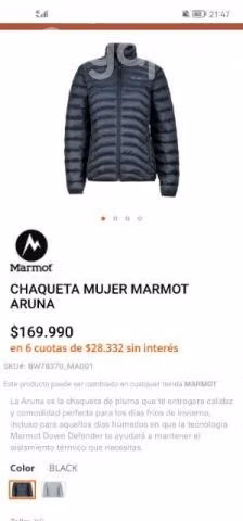 Parka marmot mujer Xs - Imagen 2