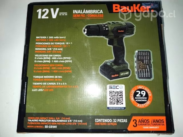 Taladro inalambrico 12 w