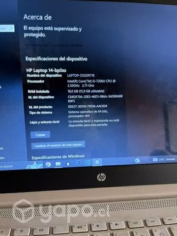 Laptop HP usada