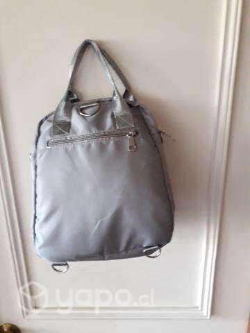 Cartera mochila color gris - Imagen 2