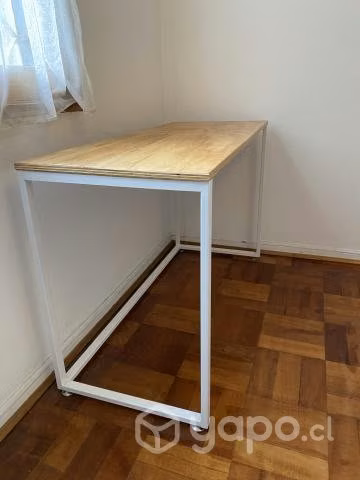 Escritorio cubierta madera tipo industrial