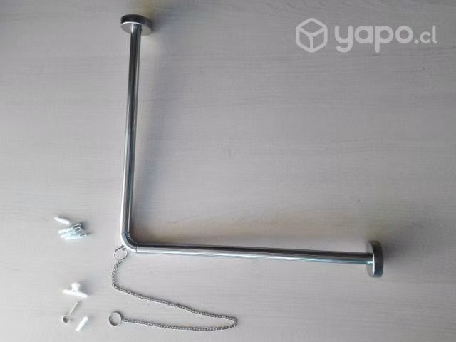 Set Barra Cortina De Baño 75x75 Fe Crom 3B