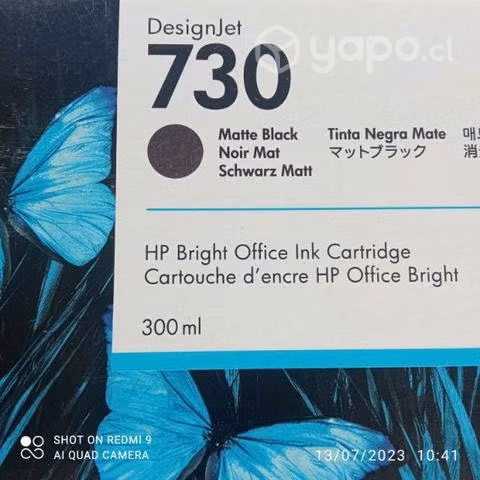 Tintas HP 730 colores originales de 300ml